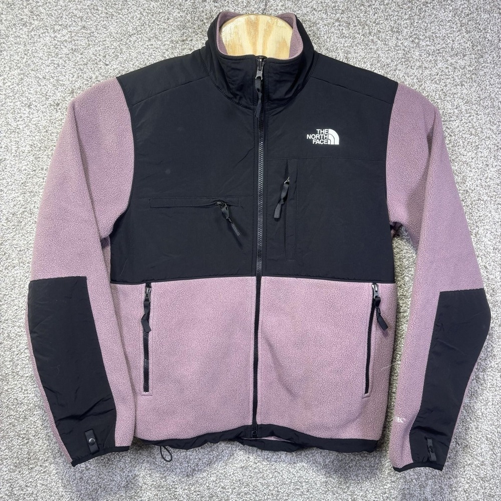 The North Face Mens Pink Polartec Fleece Full Zip Denali Jacket Medium